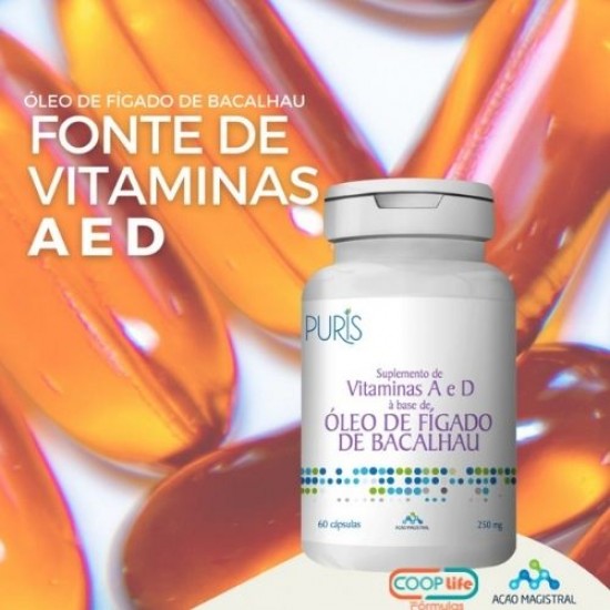 Oleo de figado de bacalhau puris 250MG 60 caps