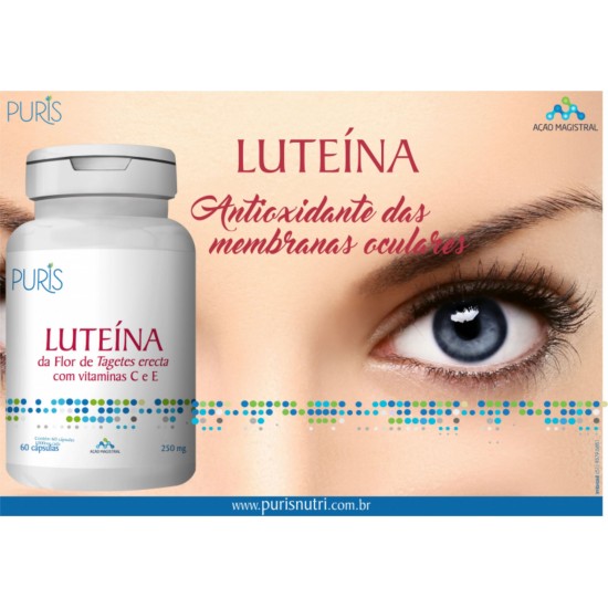 LUTEINA COM VITAMINAS C - E 250MG 60 CAPS PURIS