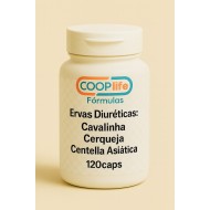 3 ervas diuréticas - 120 Cápsulas - Cavalinha, Carqueja, Centelha Asiatica