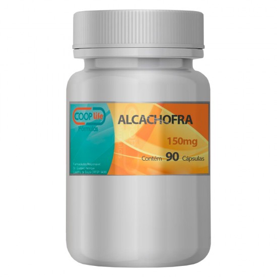 Alcachofra 150mg Com 90 Cápsulas / Diminuição do colesterol e ureia, digestivo, diurético, e laxativa. 