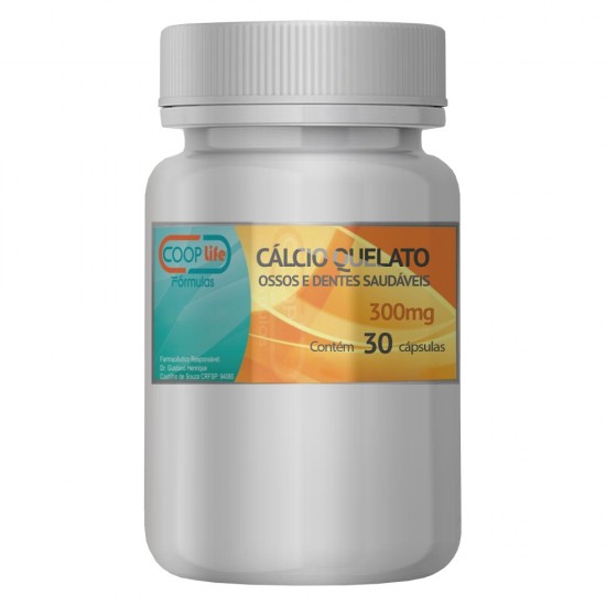 Cálcio Quelato  300 mg 30 cápsulas