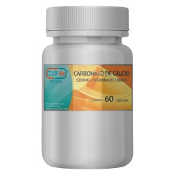 Carbonato de Cálcio 1200MG + Vitamina D3 1000UI - 60 cápsulas
