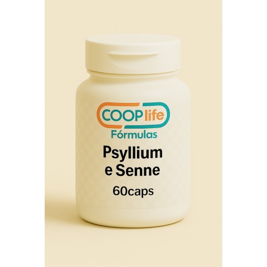 Psyllium 500mg e Senne 100mg - Fibra natural emagrecedora 60 cápsulas